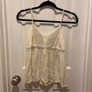 AE Off-White Knit Lace Babydoll Camisole